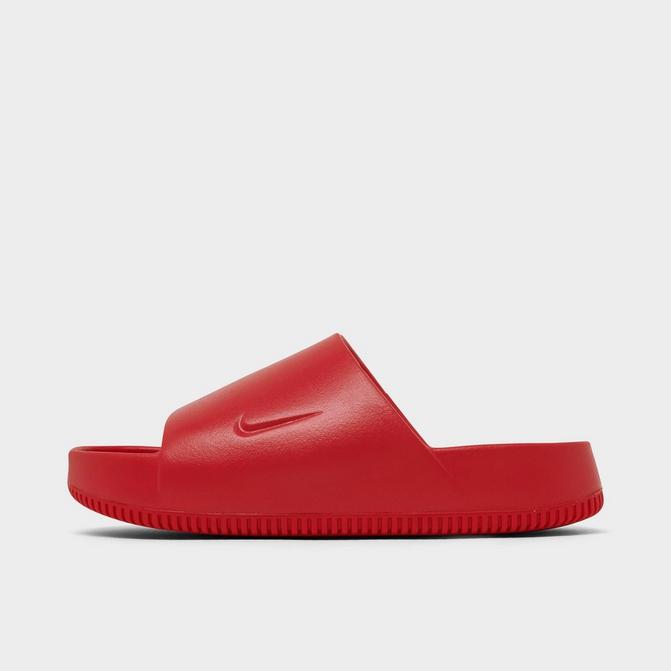 All red sale nike slides