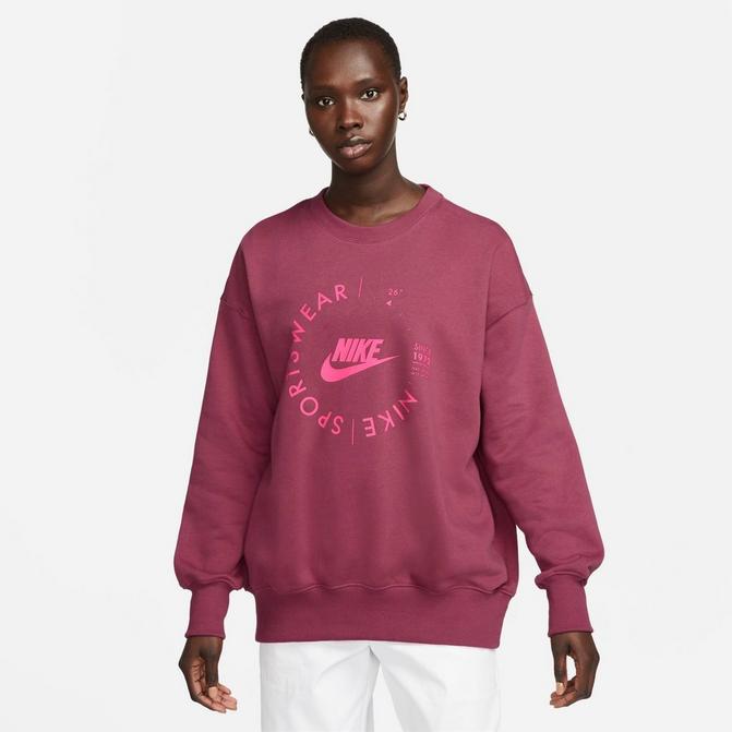 Women's Nike Sportswear Phoenix Fleece City Edition Over-Oversized Crewneck Sweatshirt in Grey, Size: Xs | DZ3113-063