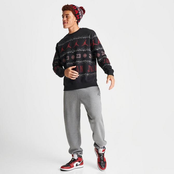 Jordan Brand Essentials Holiday Fleece Crew GYM RED/BLACK