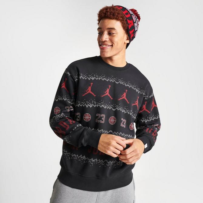 Jordan Brand Essentials Holiday Fleece Crew GYM RED/BLACK