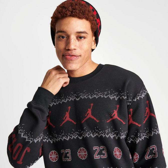 JORDAN Essentials Holiday Fleece Crewneck Sweatshirt FD7463 200 - Shiekh