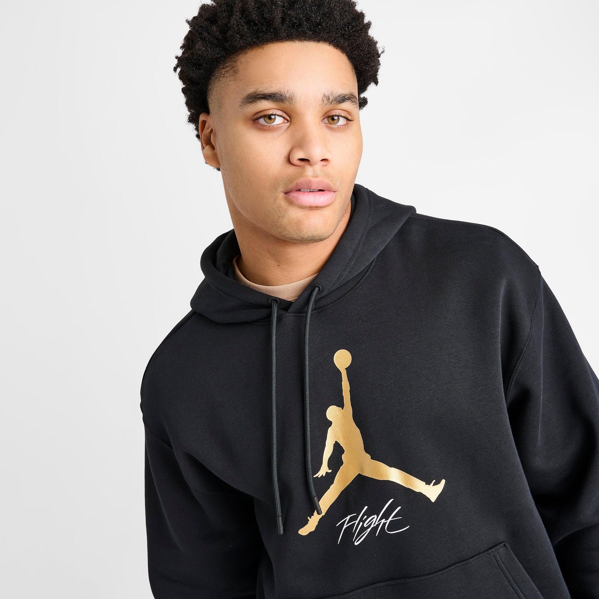 jordan hoodie gold and black