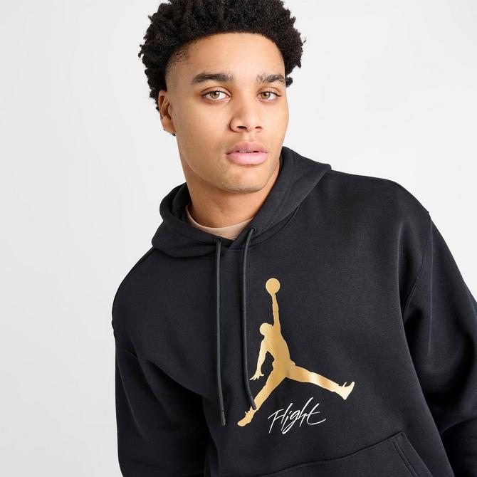 Black and best sale gold jordan sweatshirt