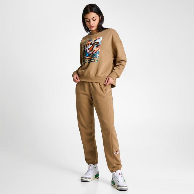 Women's Jordan x Jordan Moss Artist Series Brooklyn Fleece Crewneck  Sweatshirt