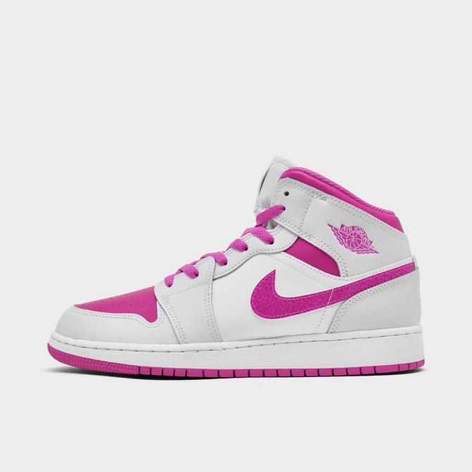 Girls Big Kids Air Jordan Retro 1 Mid Casual Shoes