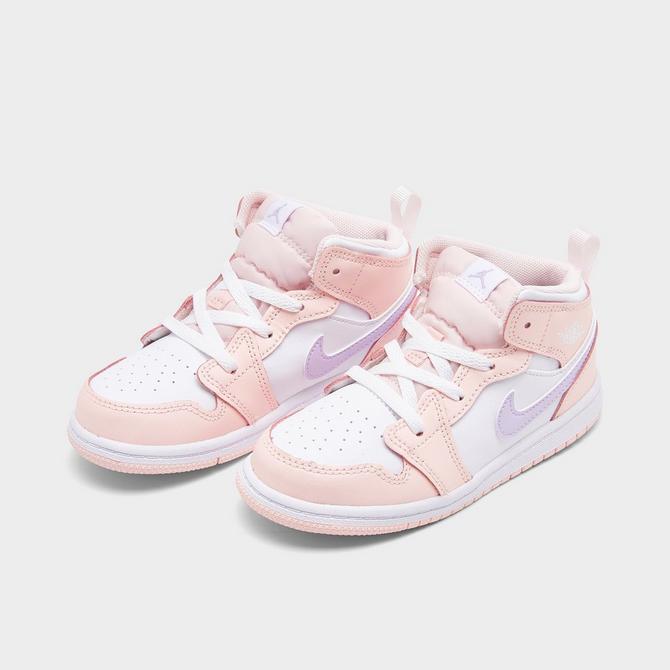 Little girl best sale pink jordans