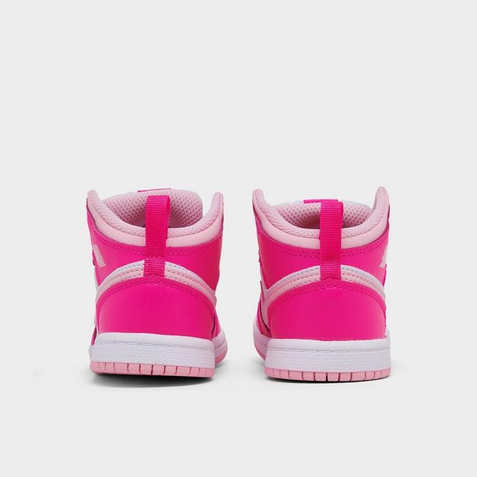 Girls' Toddler Air Jordan Retro 1 Mid Casual Shoes