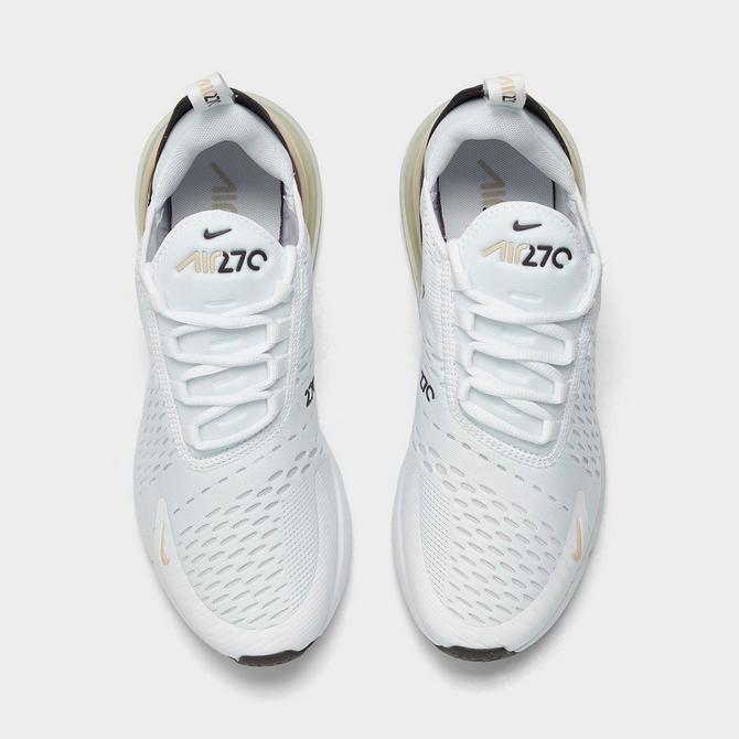 Air max 270 hot sale white silver