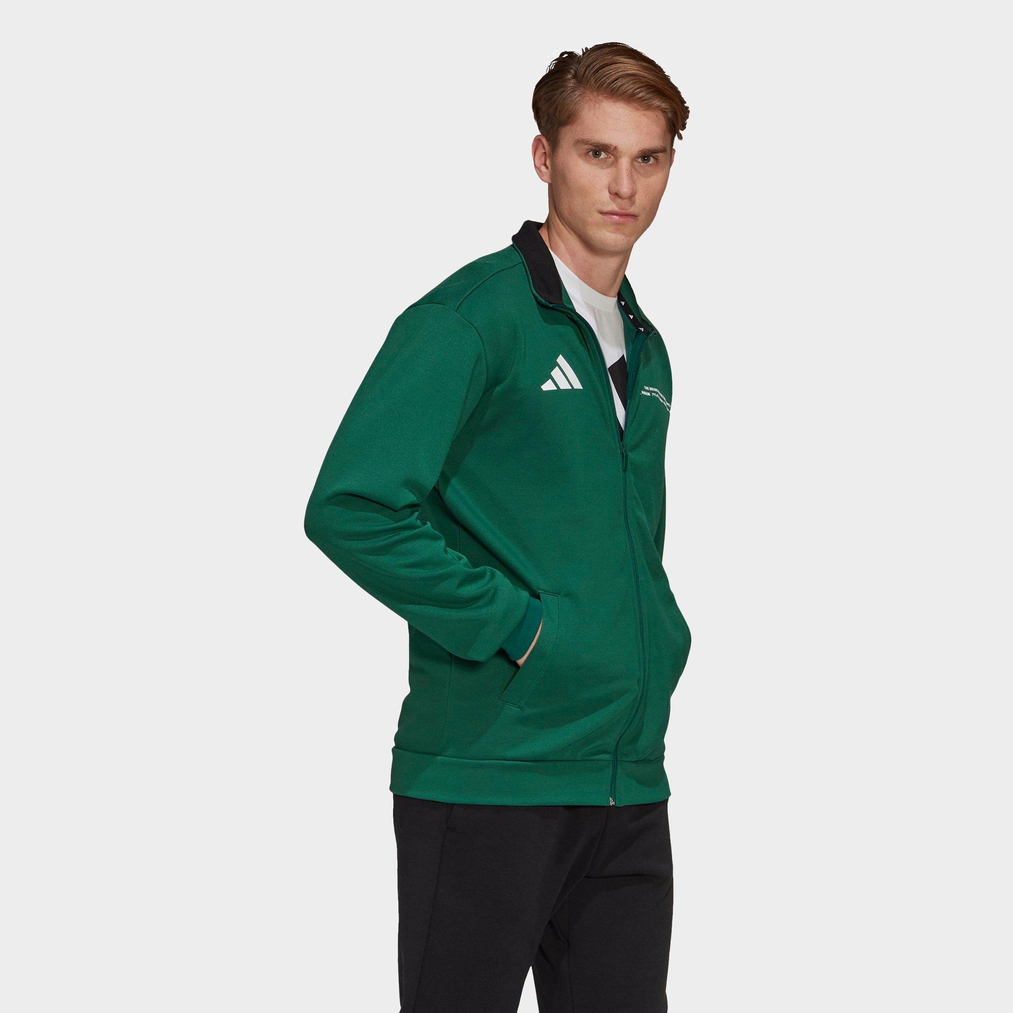 collegiate green track jacket