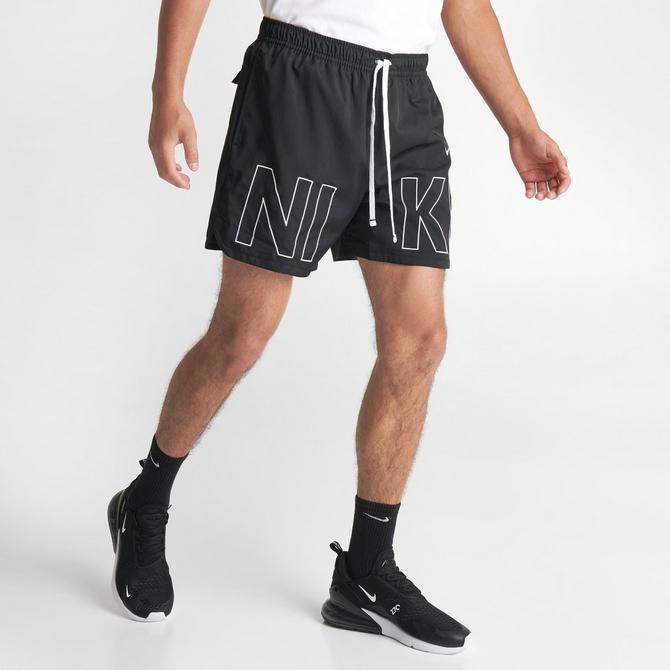 Nike Club Fleece French Terry Flow Shorts Black / White - White