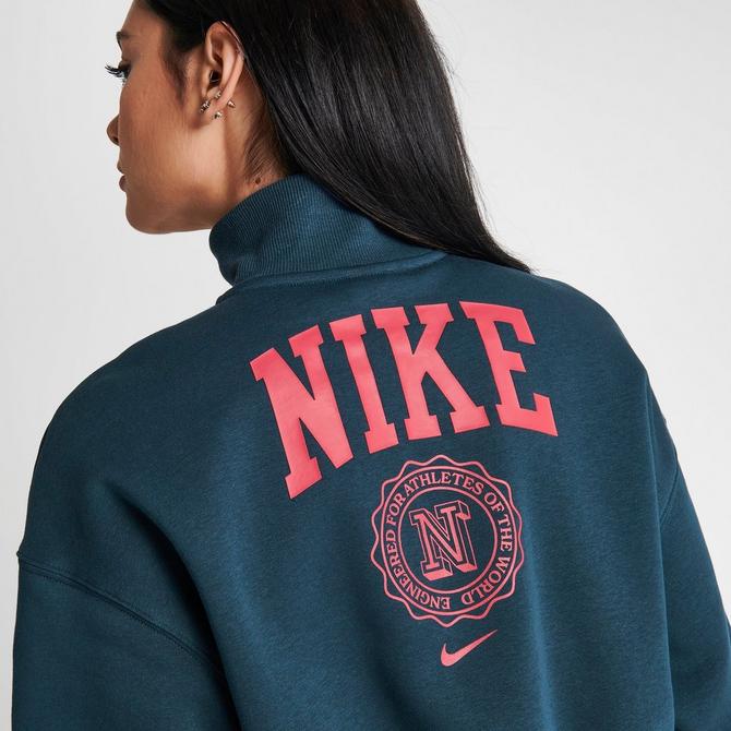 Nike half zip pullover women's hot sale