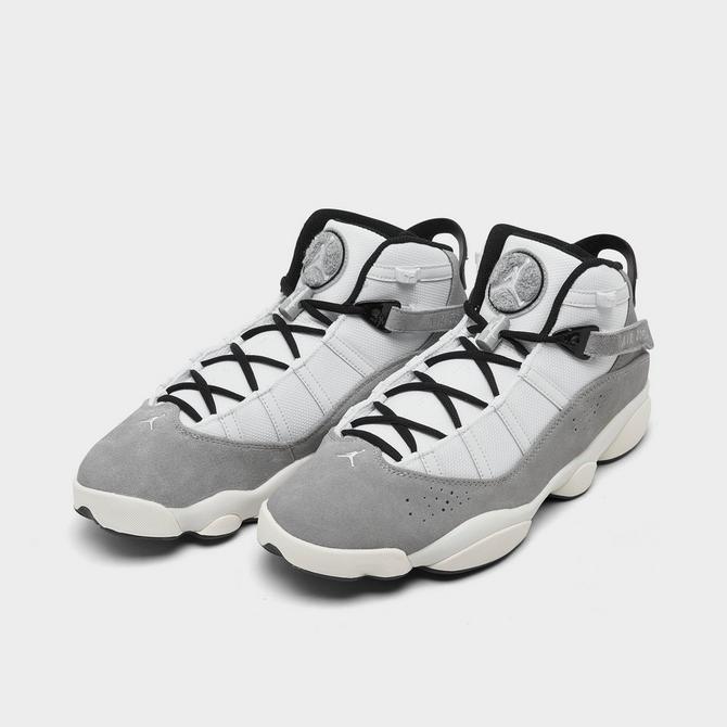 Jordan 6 rings grey best sale and white