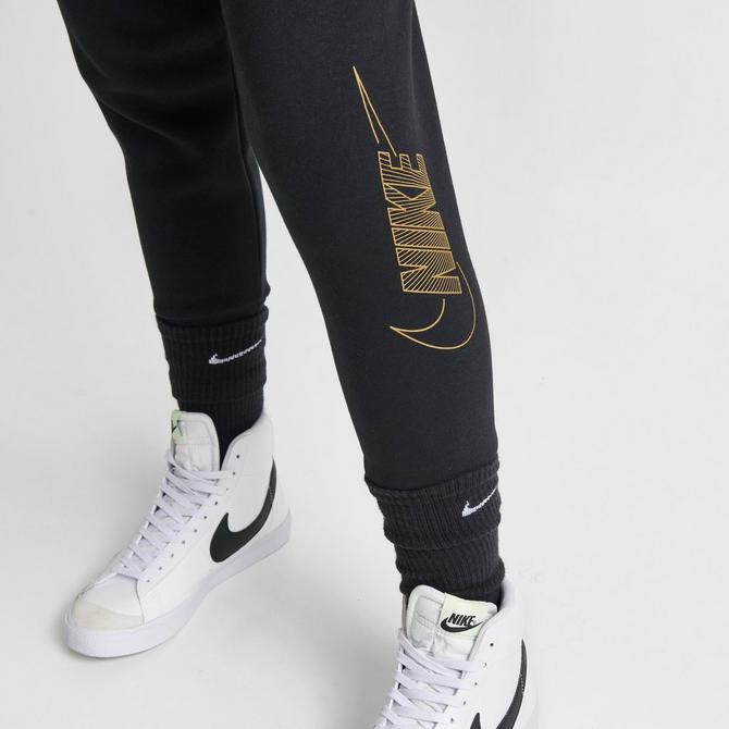 White and cheap gold nike pants