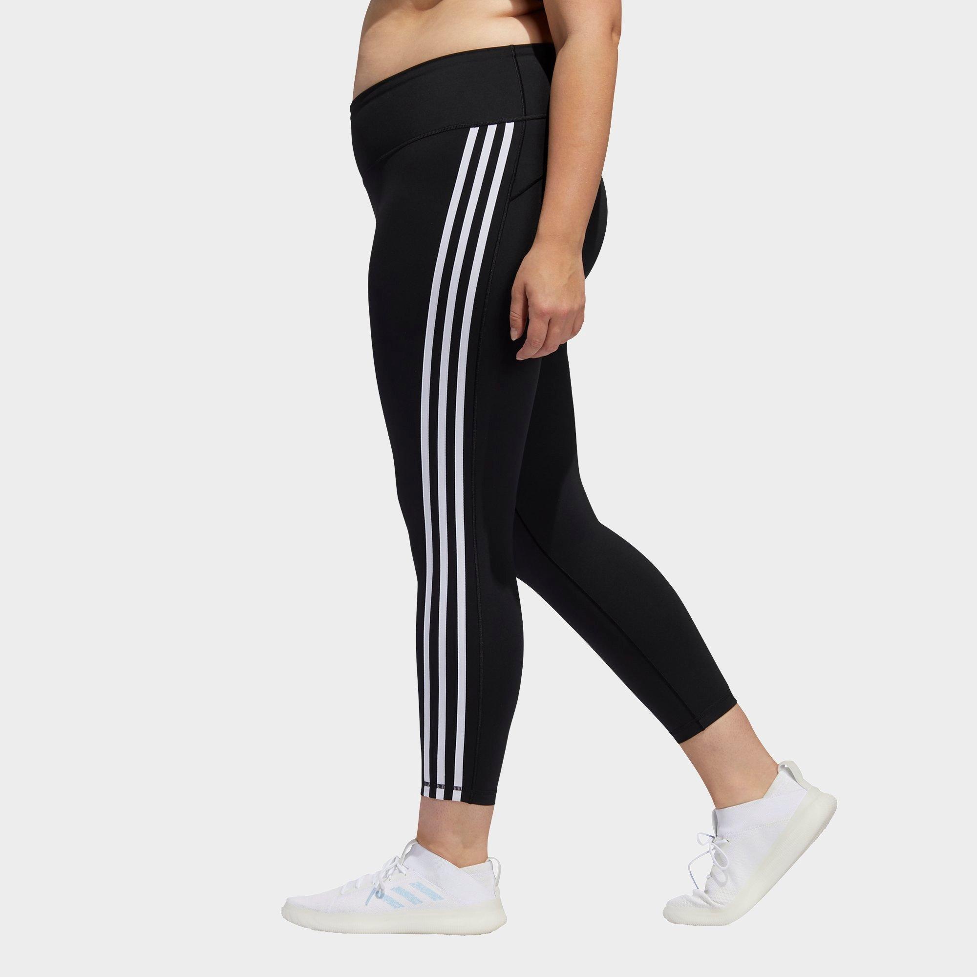 adidas 3 stripe leggings plus size