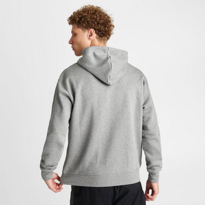  Nike Men's Club Swoosh Full Zip Fleece Hoody, Charcoal