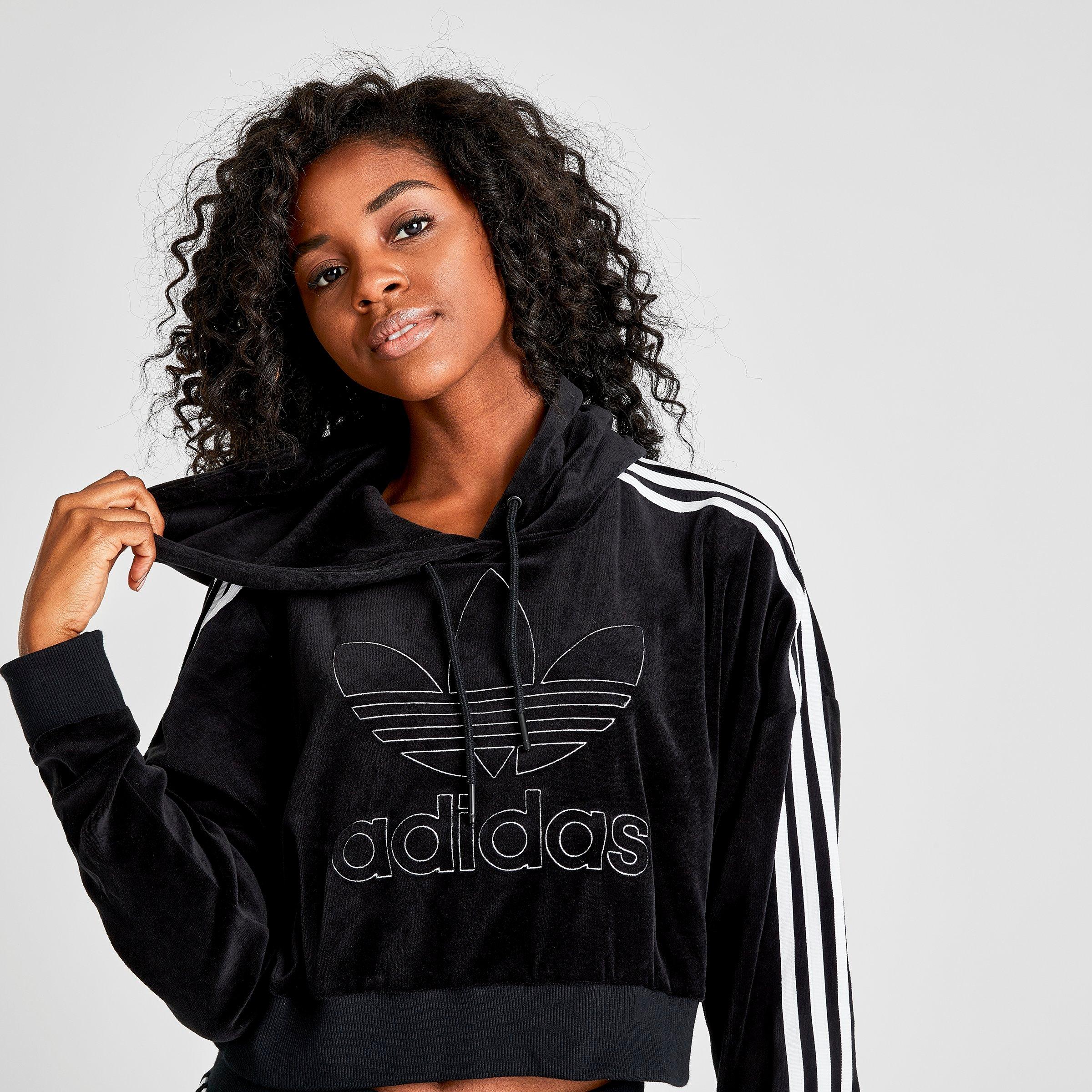 adidas velvet hoodie women's