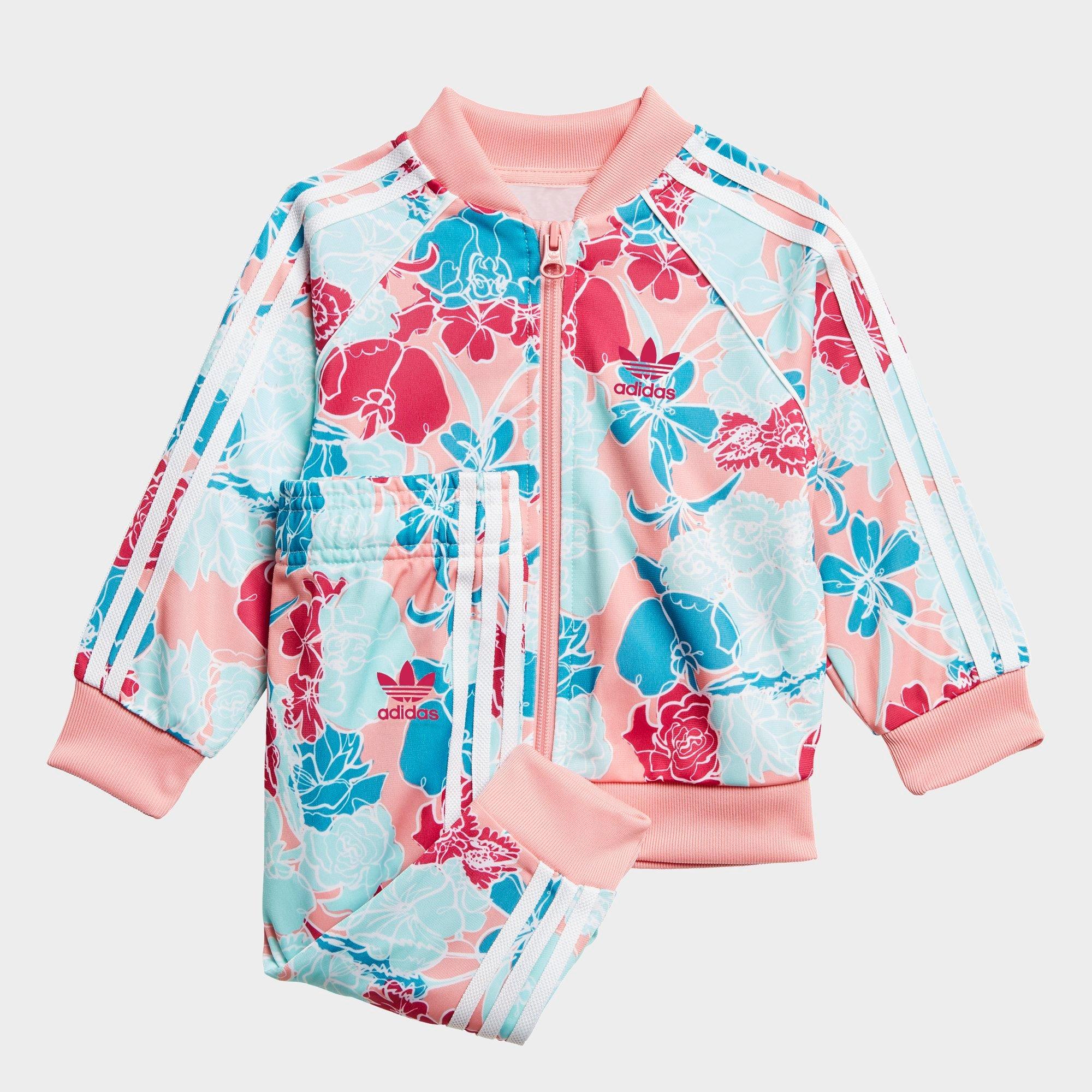 girls floral adidas tracksuit
