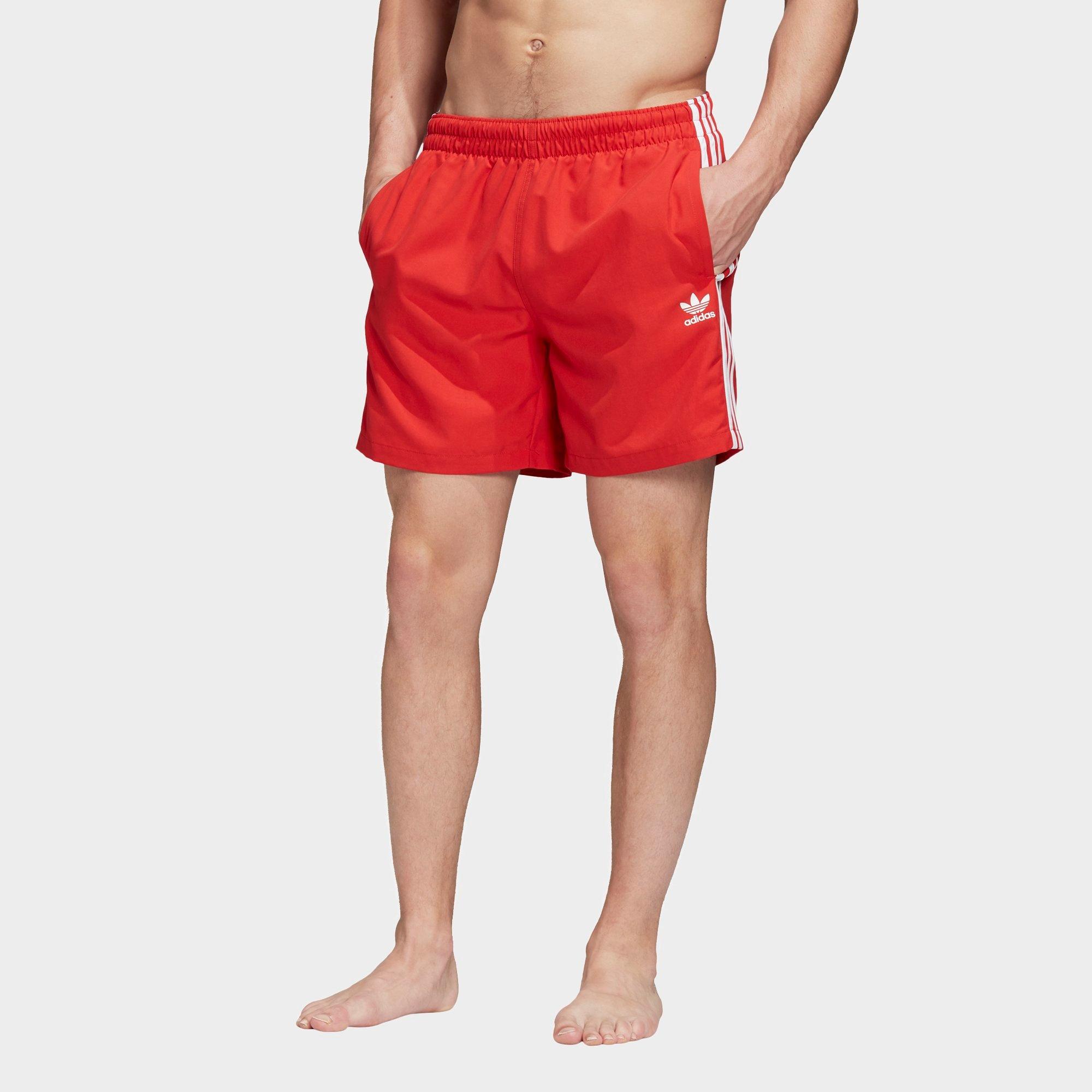 adidas 3 stripes swim shorts