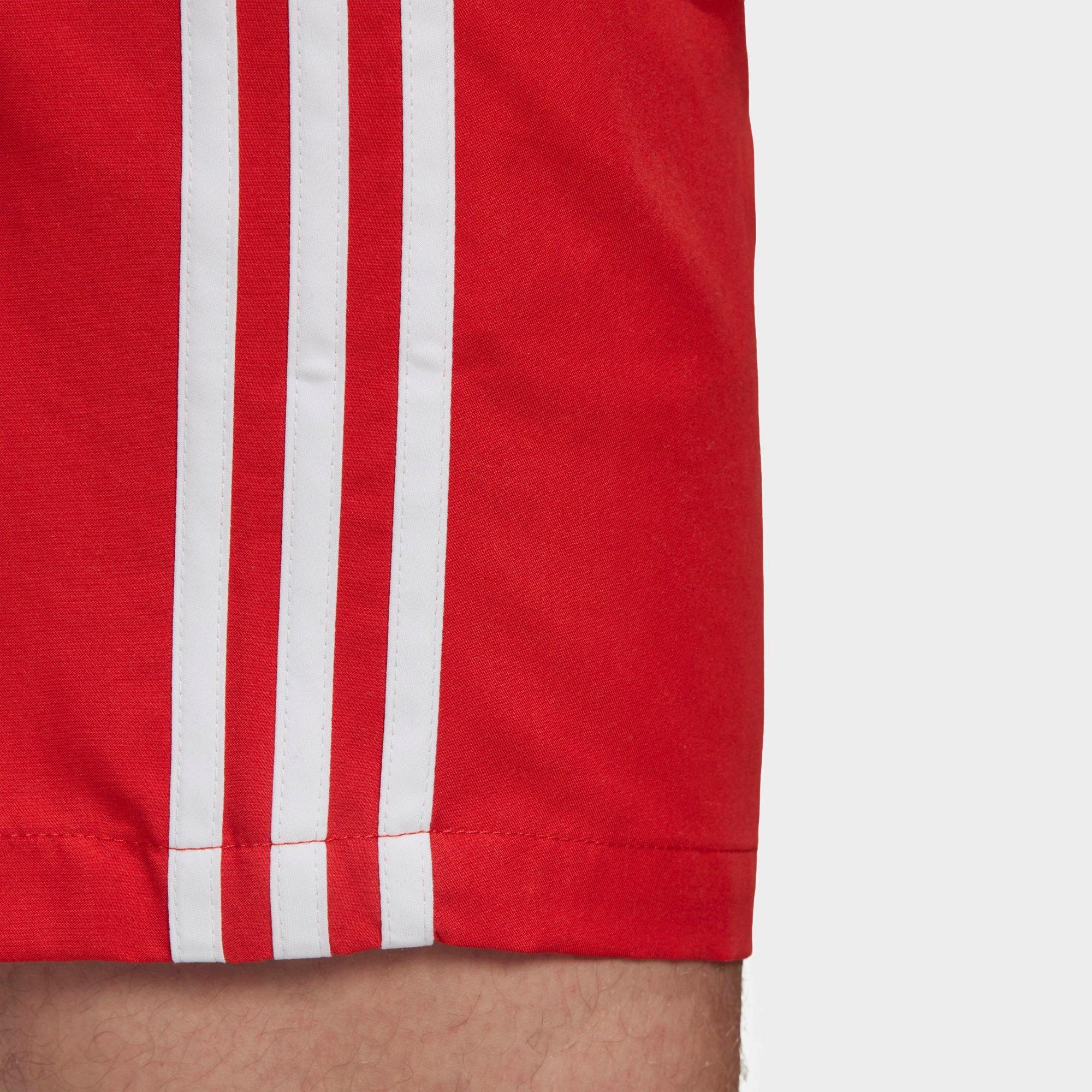mens red adidas swim shorts