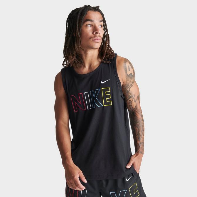 Boys Nike Tank Top Dri Fit Stay Cool Summer Tee Shirt Athletic Sleeveless  Black