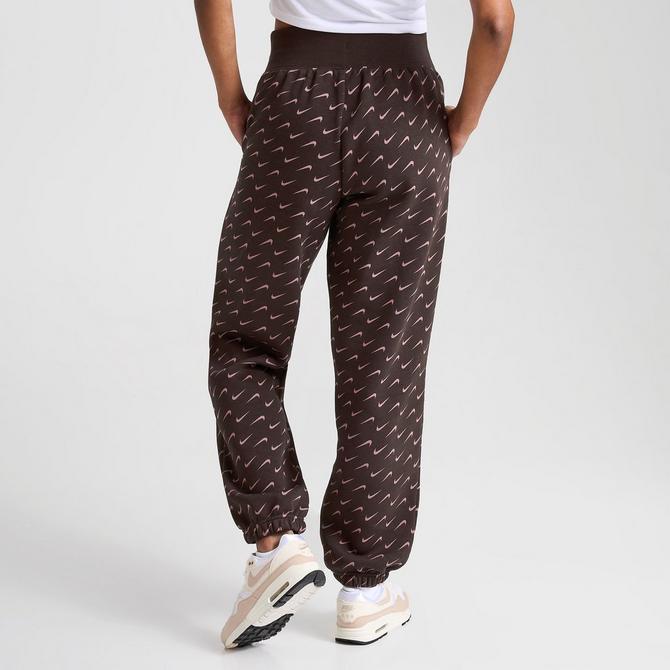 Nike Women's Fleece High Rise Logo All Over Print Pants