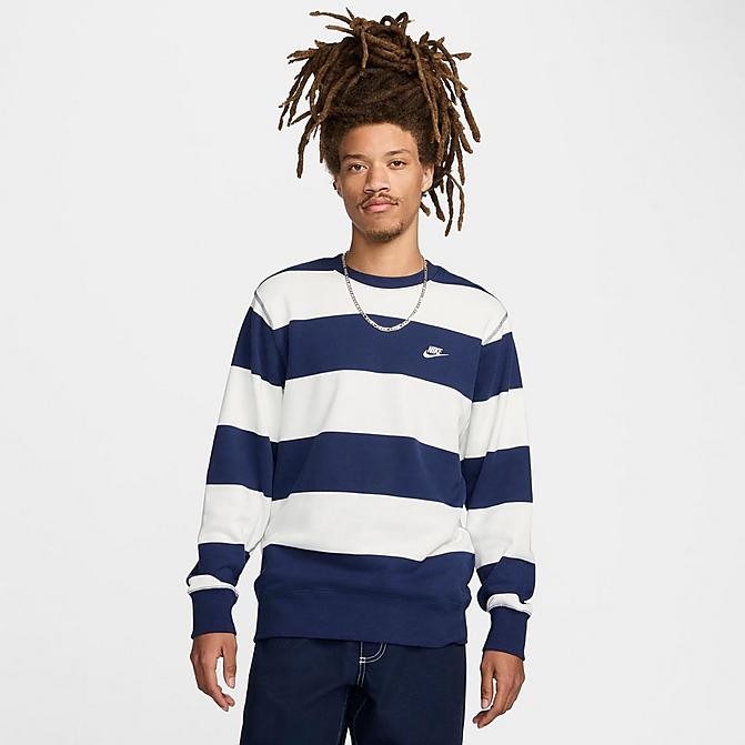 Men's Nike Club Fleece Striped Heavyweight French Terry Men's Nike Club Fleece Striped Heavyweight French Terry