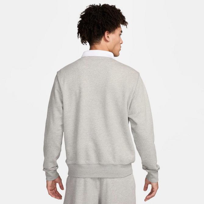 Men's Nike Club Fleece Long-Sleeve Fleece Polo Shirt| JD Sports