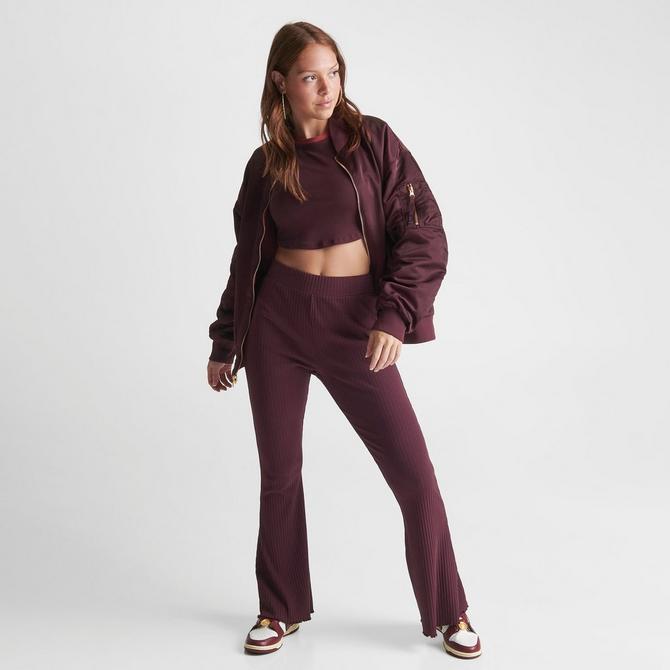 Nike air cheap burgundy tracksuit womens