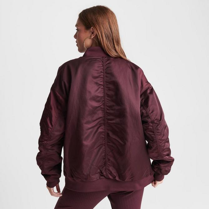 Burgundy nike store windbreaker womens