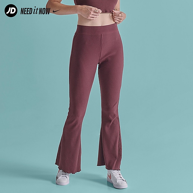 Women's Nike Sportswear High-Waisted Wide Leg Ribbed Jersey Pants | JD  Sports