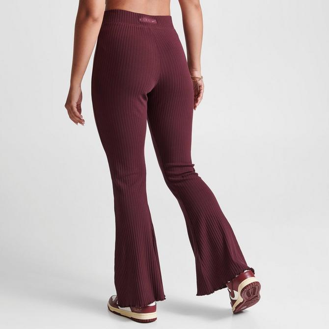 Women's Nike Sportswear High-Waisted Wide Leg Ribbed Jersey Pants