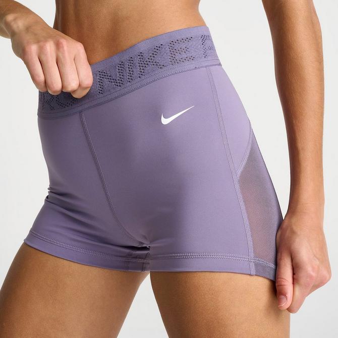 Women s Nike Pro Dri FIT Mid Rise 3 Mesh Shorts