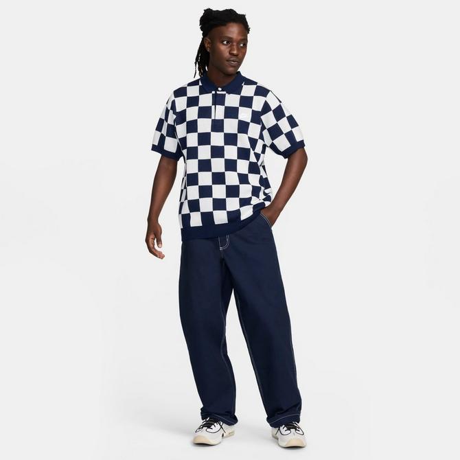 Men s Nike Sportswear Club Checkers Polo Shirt JD Sports