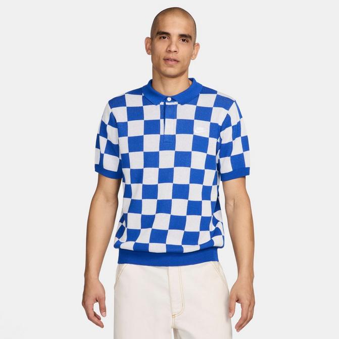 Men s Nike Sportswear Club Checkers Polo Shirt JD Sports