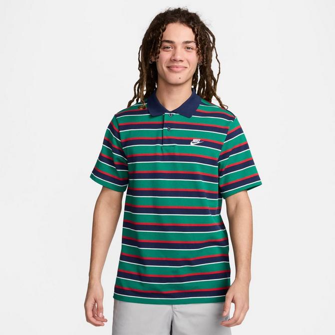 Nike stripe polo shirt mens best sale