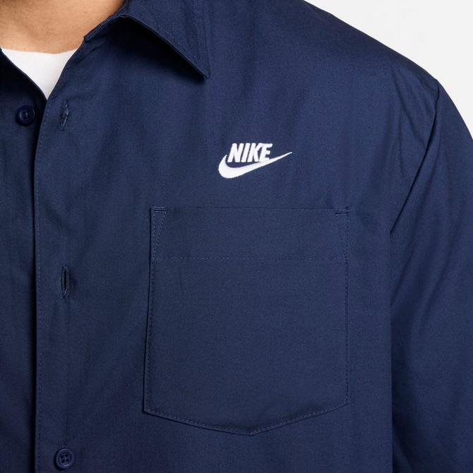 Men's Nike Club Oxford Button-Down Short-Sleeve Shirt| JD Sports