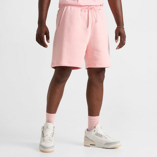 Pink fleece shorts mens sale