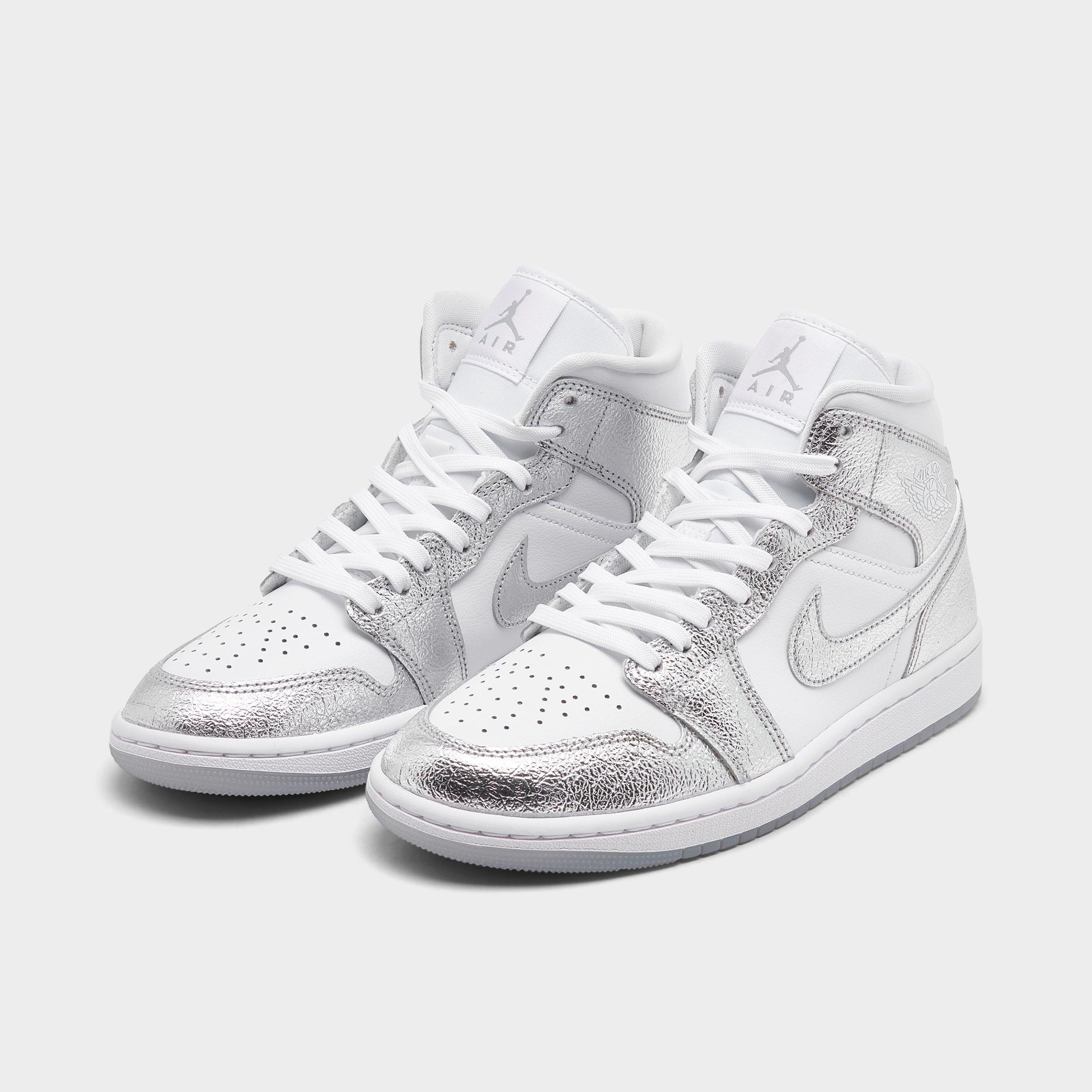 air jordan white metallic silver