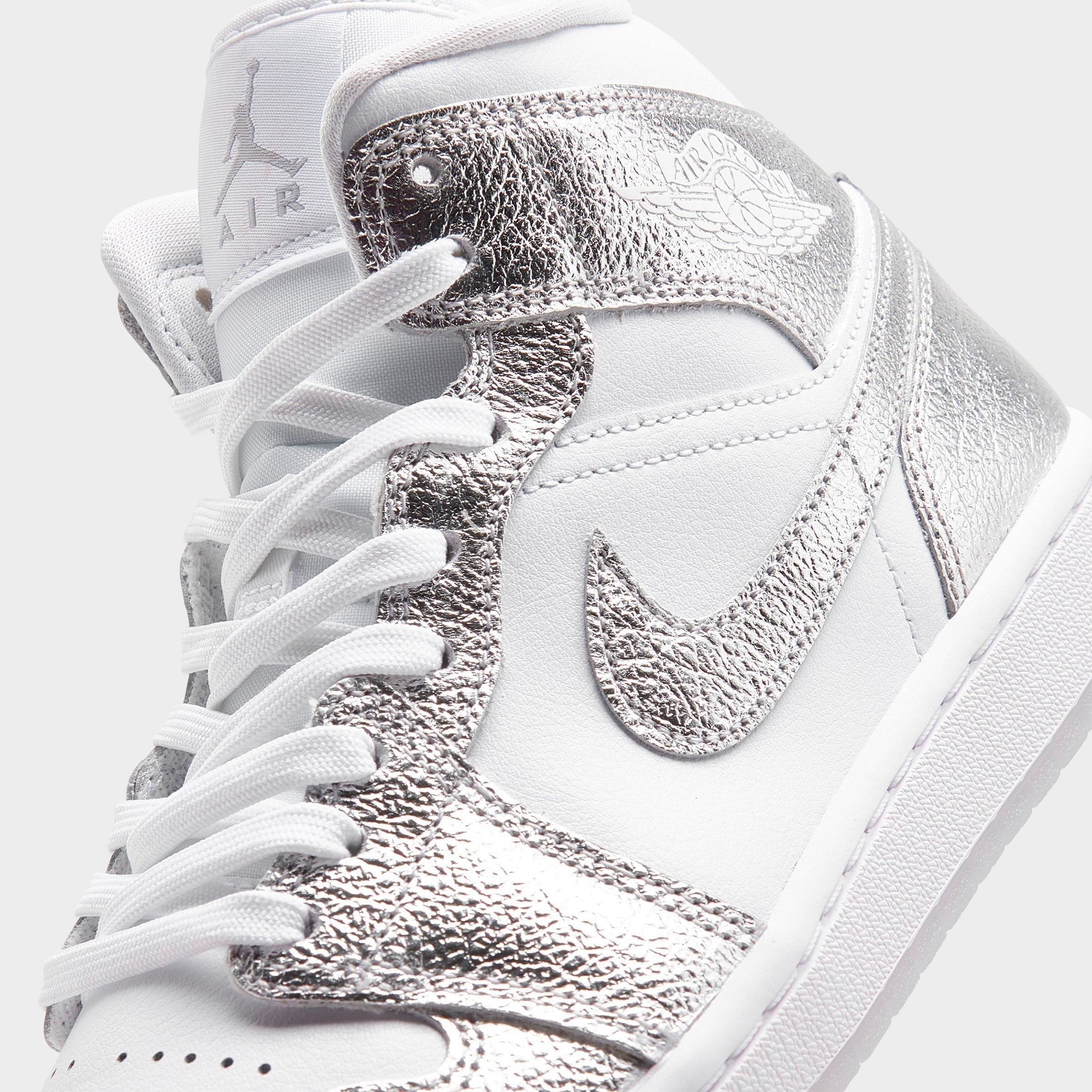 jordan 1 white metallic silver