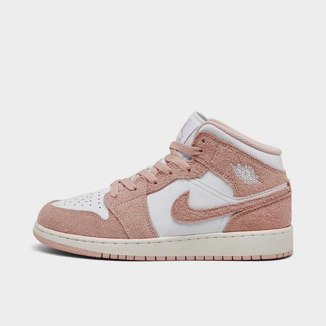 Pink and white jordans kids best sale