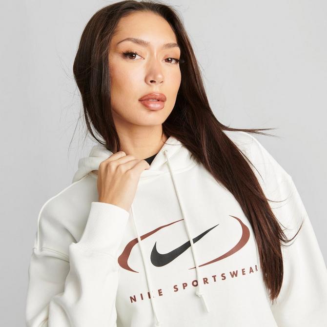 Women's swoosh best sale pullover hoodie