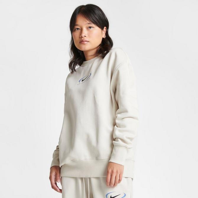 Women's Medium Nike Fleece Oversized Crewneck Sweatshirt for sale online