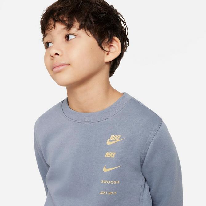 Boys Nike Sportswear Standard Issue Fleece Crewneck Sweatshirt