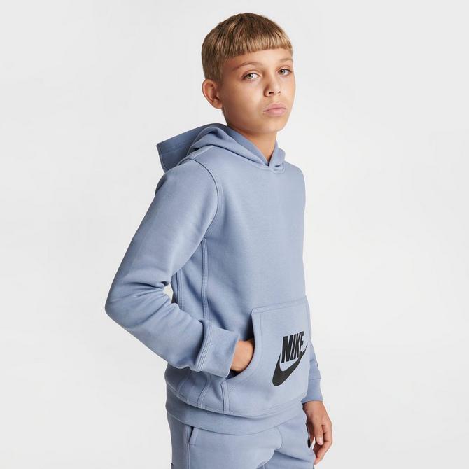 NIKE Sportswear Club Fleece Boys Pullover Hoodie - SLATE BLUE