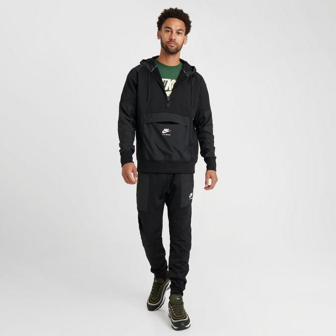 Nike black half outlet zip tracksuit