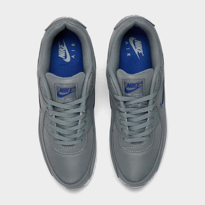 Grey nike shoes on sale with blue swoosh