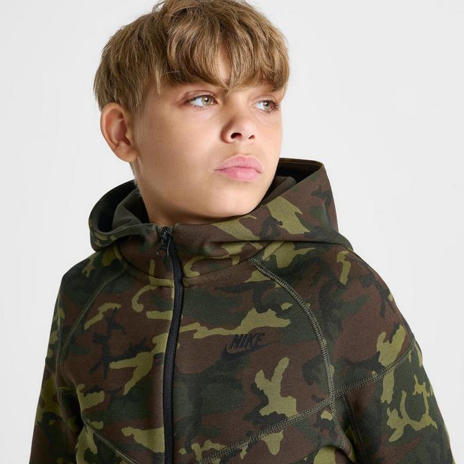 Boys Nike Tech Fleece Camo Full Zip Hoodie