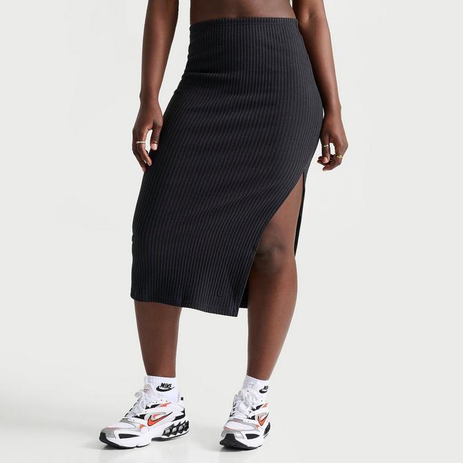 Women s Nike Sportswear Chill Knit Ribbed Midi Skirt JD Sports