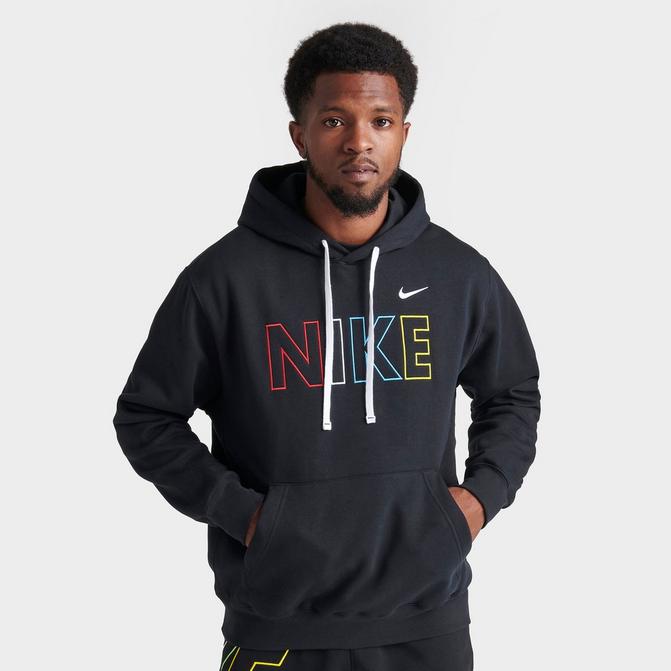 Men's nike sportswear club fleece pullover hoodie discount white