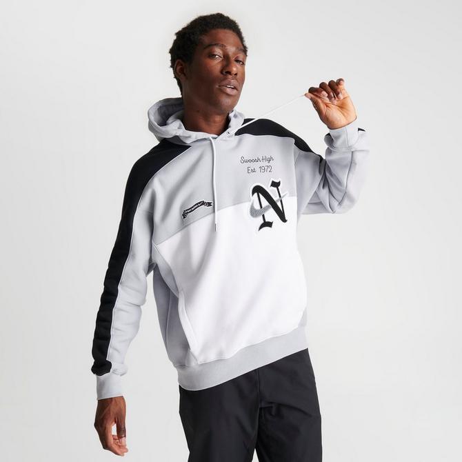 Nike Sportswear Swoosh Tech Fleece Men's Pullover Hoodie (Large,  Black/White/White)